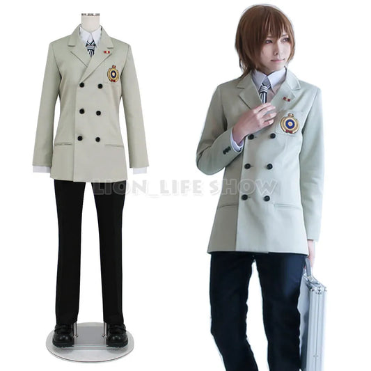 Persona 5 P5 Goro Akechi traje de uniforme escolar disfraz de Cosplay personalizado