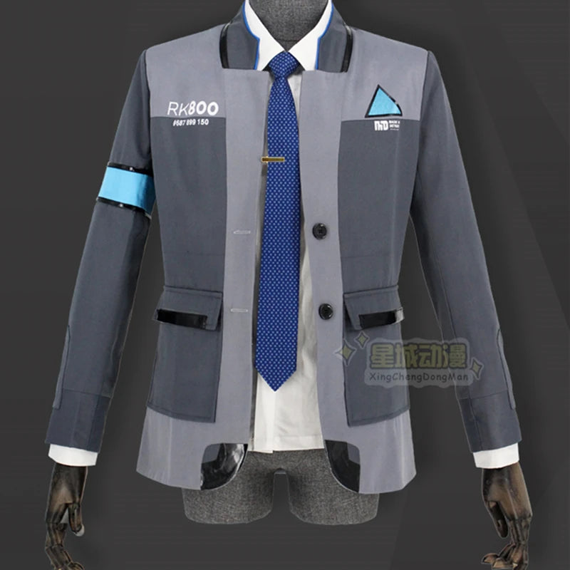 Game Detroit: Become Human Connor RK800 Agent Uniform Suits halllween Cosplay Costume Jackets Coats