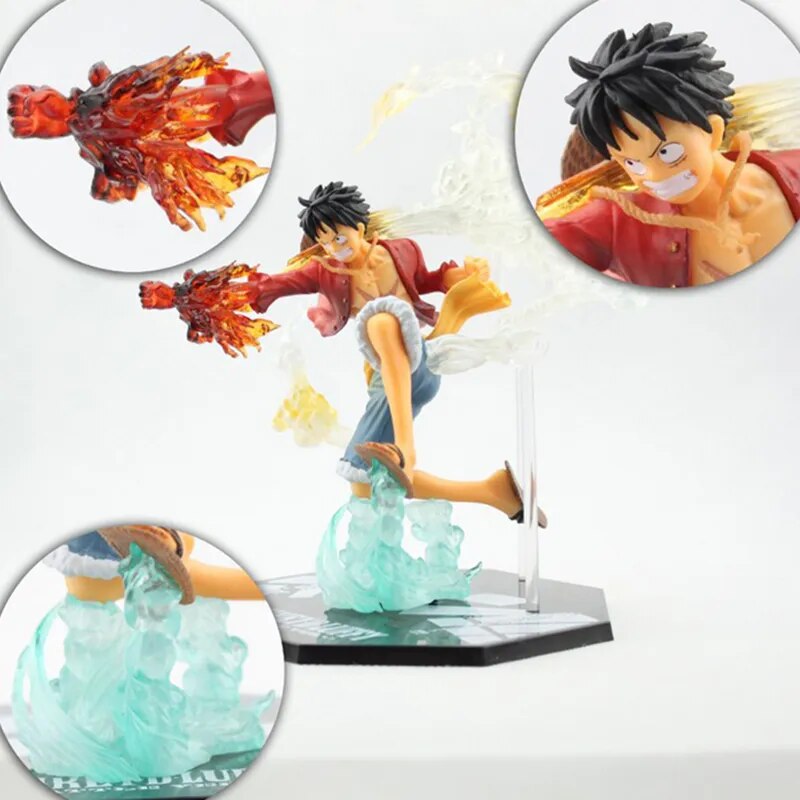 ¡Anime una pieza mono D Luffy batalla Ver! Figura de acción de PVC Brinquedos Zero figuras de una pieza juguetes de modelos de colección 14CM