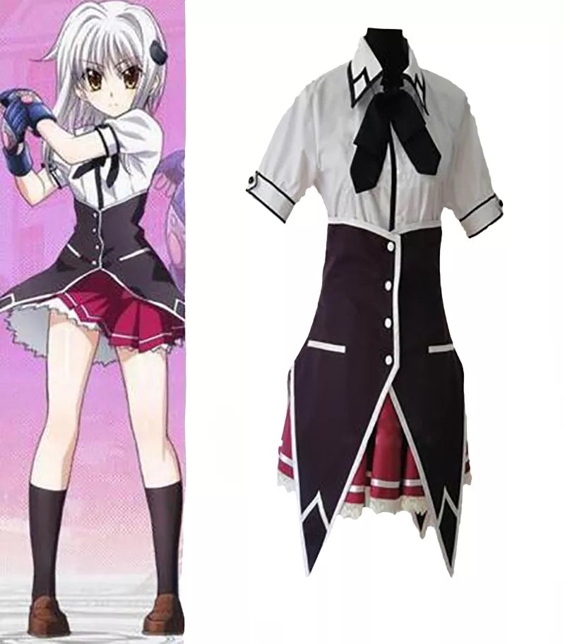 High School DxD Koneko Toujou Shirone Uniform Dress Cosplay Costume Anime COS Costume Size