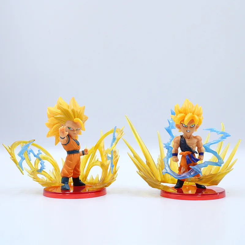 9Pcs/Lot Dragon Ball Figures Son Goku Gohan Vegeta Trunks Kale Jiren Cell Frieza Gotenks Buu Broli Piccolo Beerus WCF Model Toy