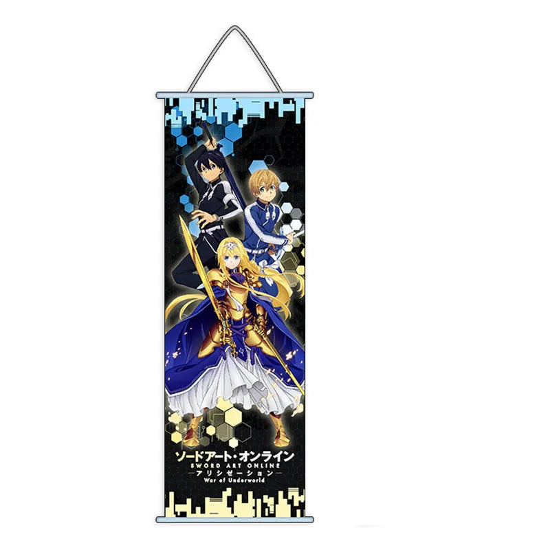 Sword Art Online Poster Game Poster Anime Posters Canvas Painting Wall Decor Posters Wall Art Pictures for Living Home Decor