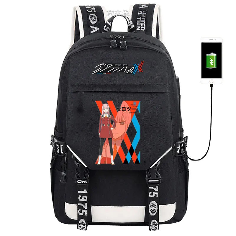 2020 New DARLING in the FRANXX Backpack 02 schoolbag Men Women Anime Student oxford high-capacity Bag unisex