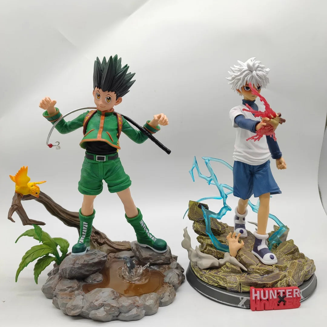 Hunter x Hunter Gon Freecss Killua Zoldyck Figma Anime PVC Action Figure Toy GK Game Statue Figurine Collection Model Doll Gift