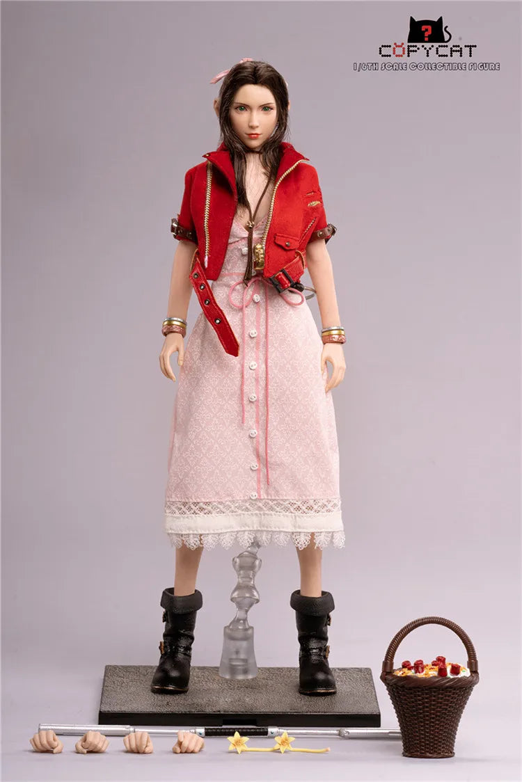 COPYCAT 1/6 CAT-001 Fantasy Aerith Gainsborough Outfit & Head Fit 12" Female Action Figure Body