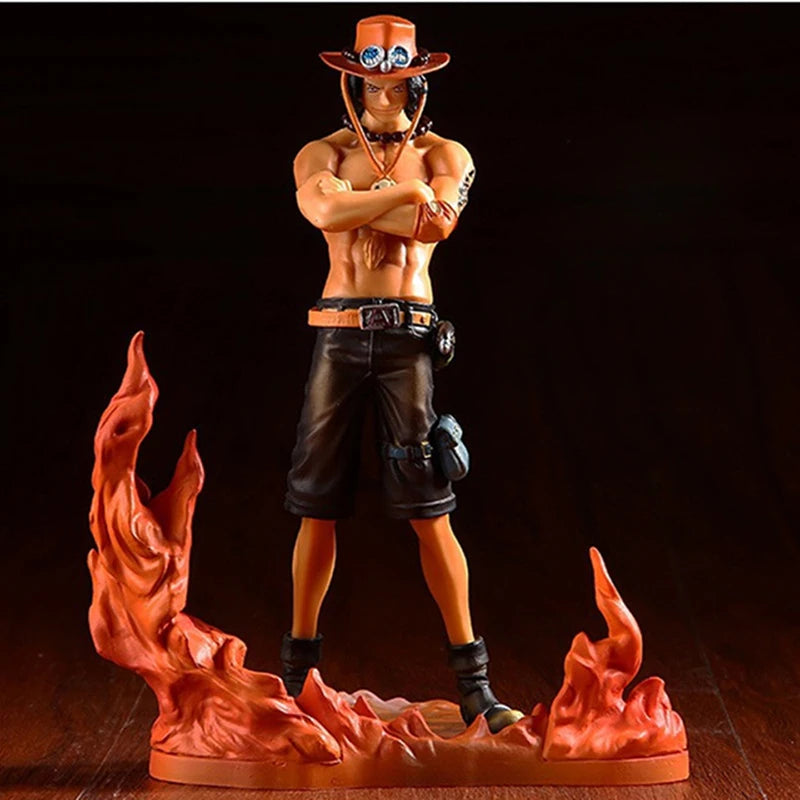 3PCS/set One Piece Figure Anime Monkey D Luffy Ace Sabo Three Brothers PVC Action Figurine Collection Model Toys doll 14-17CM