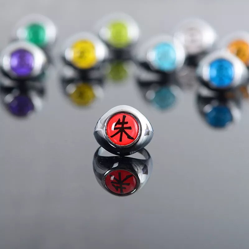 New 1PC  6Colors Anime Cosplay Ring  Akatsuki Itachi Pain Metal Finger Adult Ninja Props Accessories Cool Stuff Gift 2021