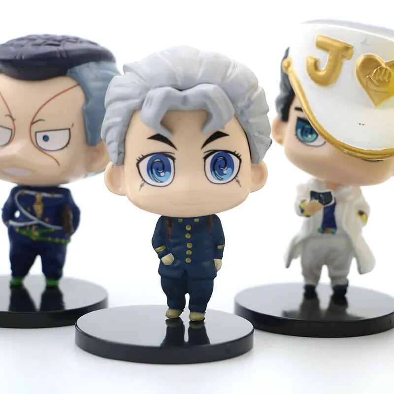 JoJo Bizarre Adventure Action Figures Kujo Jotaro Anime Model Koichi Hirose Cartoon Figurine Nijimura Okuyasu Collectible Doll