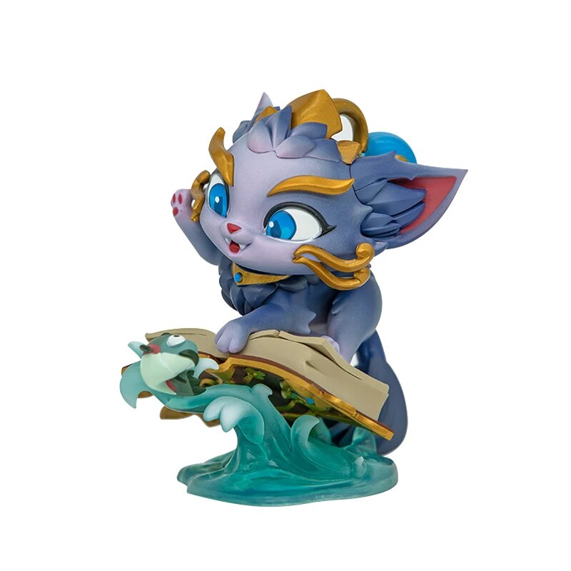 Genuine League of Legends Magical Cat Yuumi Cartoon Game Garage Kit Movable Doll Animation Ornament Model Birthday Gift For Kids