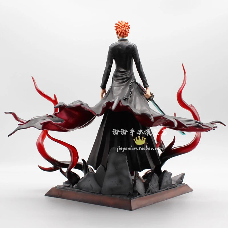 2 Heads Anime Bleach GK Kurosaki Ichigo Action Figure PVC Excellent Model Figurine Toy Top Gift Display Collectables 29cm