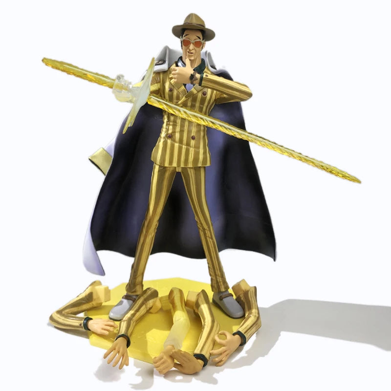 POP Deluxe Kizaru Borsalino Action Figure Anime Figurine PVC Assemble Excellent Model Toy Good Gift Collectables 26cm