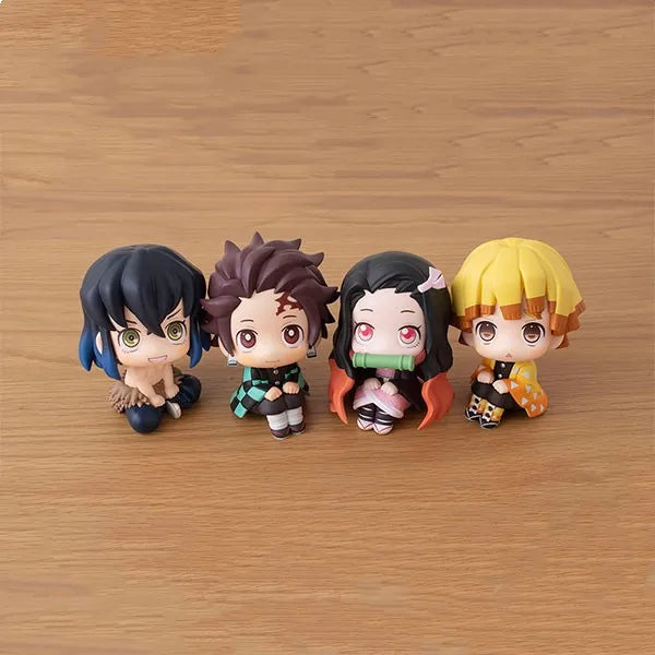 6pcs/lot Anime Demon Slayer Kimetsu No Yaiba Look Up PVC Action Figures Toys Anime Figure Toys for Gifts