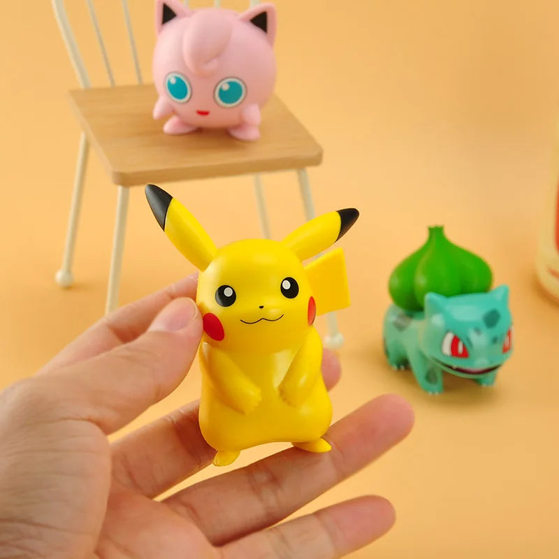 6 unids/set Pokemon Pikachu figuras de Anime Charmander Psyduck Squirtle Jigglypuff Bulbasaur juguete de alta calidad modelo niños mejores regalos