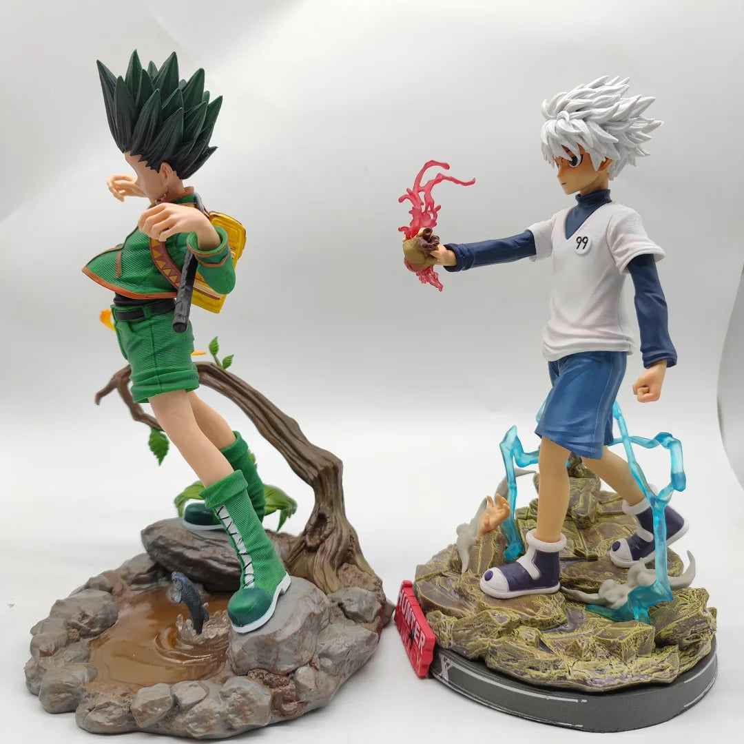 Hunter x Hunter Gon Freecss Killua Zoldyck Figma Anime PVC Action Figure Toy GK Game Statue Figurine Collection Model Doll Gift