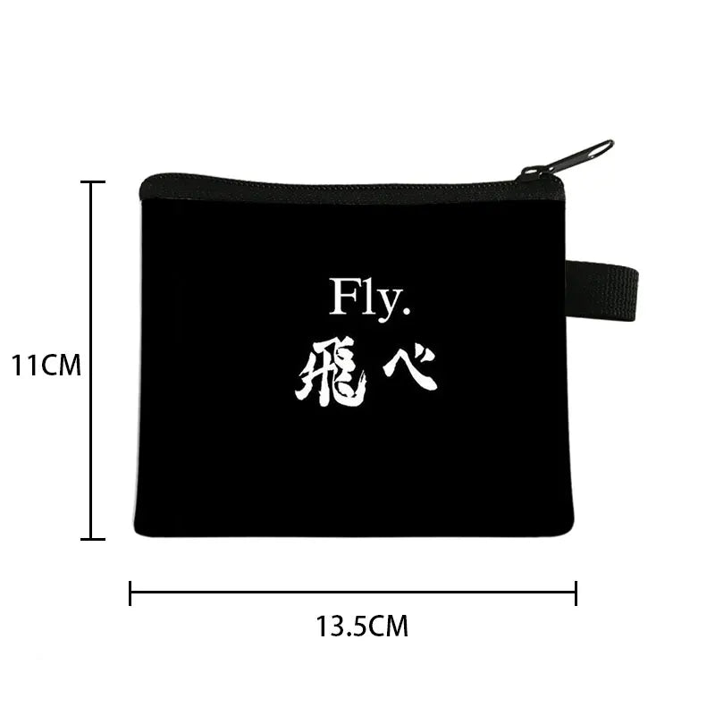 Anime Haikyuu! Coin Purse Oya Oya Oya Haikyuu Wallet Hinata Shoyo Hinata Fly High Money Bag Purse Women Card Holder Coin Bag