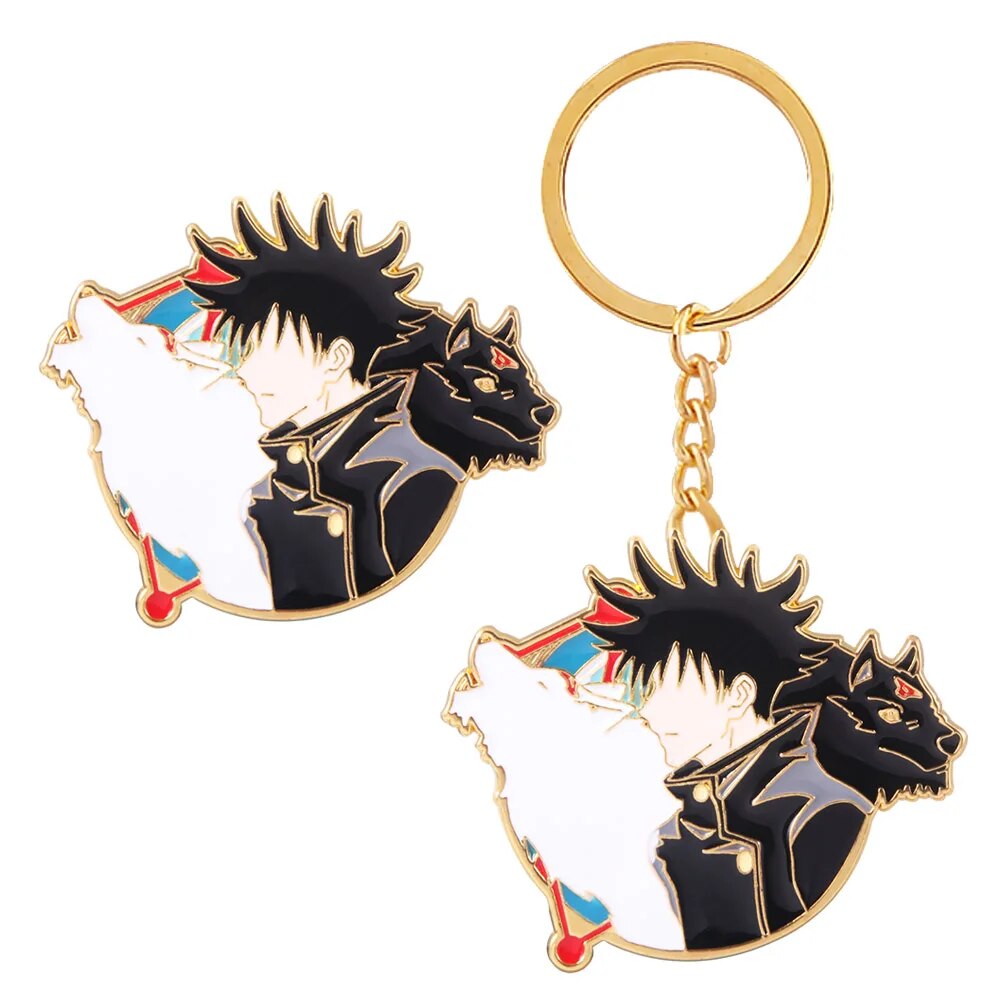 Anime Jujutsu Kaisen Keychain Yuji Itadori Gojou Satoru Geto Suguru Enamel Keychain Cosplay Collection Cartoon Gifts for Friend