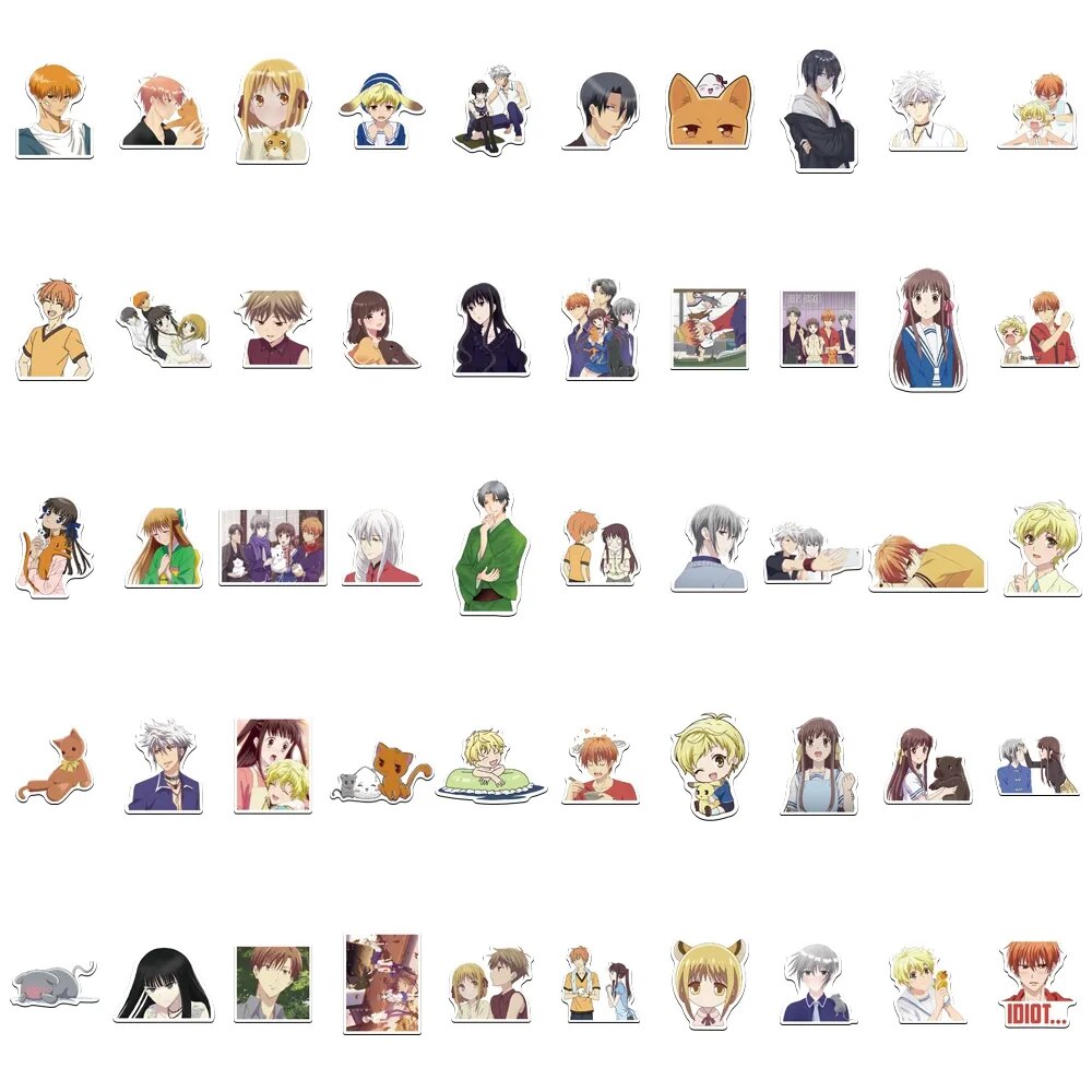 10/30/50/100Pcs Anime Fruits Basket Stickers for Laptop Guitar Luggage Phone Skateboard Waterproof Sticker Decal Classic Kid Toy