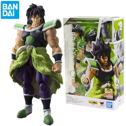 Original Bandai Tamashii Nations Dragon Ball Z Broly Super Saiyan S.h. Figuarts Doll Collection Action Figure Model Kids Toys