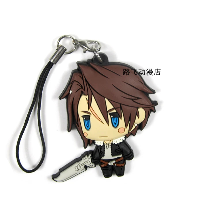 2020 New Arrival Final Fantasy Original Japanese anime figure rubber mobile phone charms keychain strap