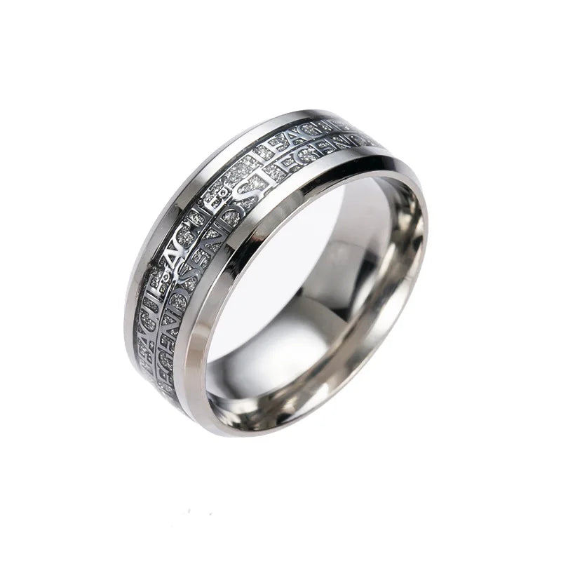 Fashion 316L Stainless Steel League of Legends LOL Game Personality Men's Ring Jewelry 2020 Men's and Women's Party CarnivalGift