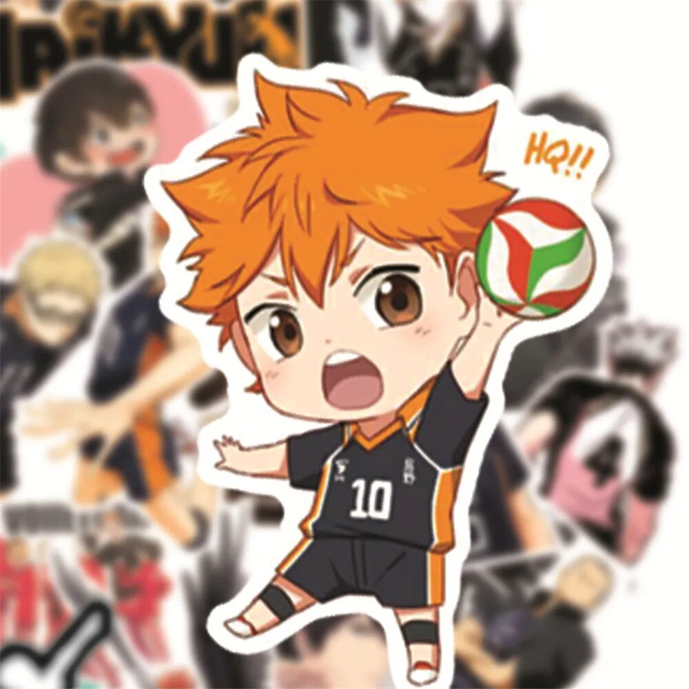 10/30/50PCS Haikyuu!! Anime Cartoon Stickers Travel Skateboard Suitcase Guitar Luggage Waterproof Decal Kids Graffiti Sticker