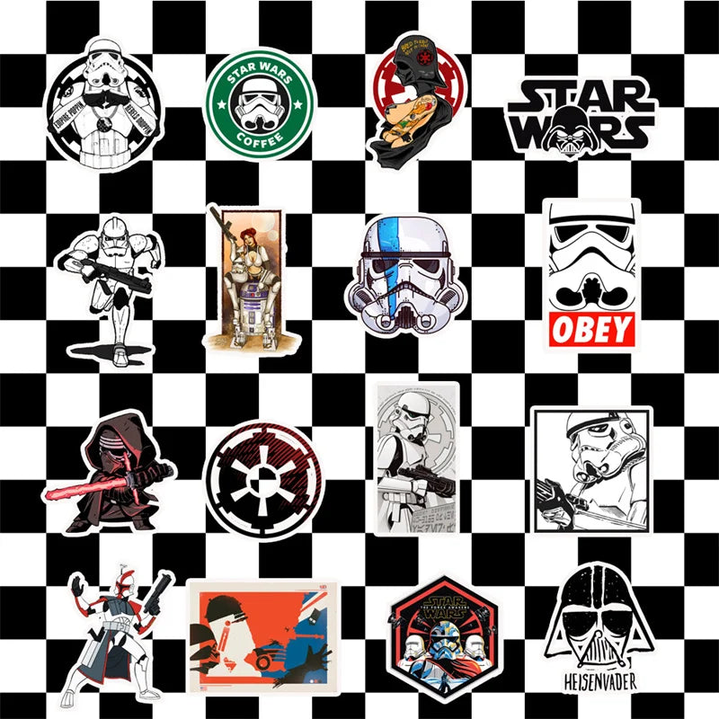 10/50PCS/Pack Cool Disney Star Wars Stickers Funny Waterproof Skateboard Luggage Laptop Guitar Stationery Sticker Kids Toys Gift