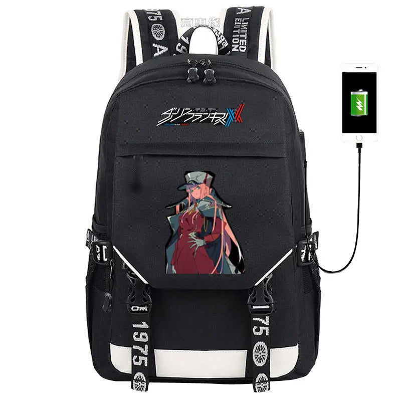 2020 New DARLING in the FRANXX Backpack 02 schoolbag Men Women Anime Student oxford high-capacity Bag unisex