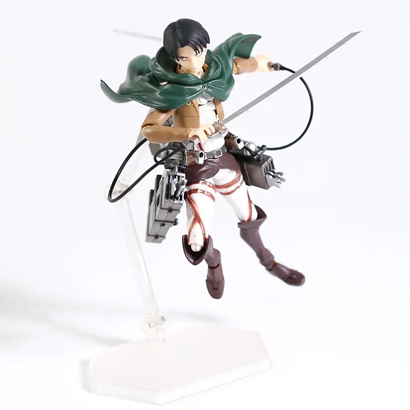 Figura de acción de Attack on Titan Figma Eren Jaeger 207 Mikasa Ackerman 203 Levi Ackerman 213 en PVC, juguete de modelos coleccionables