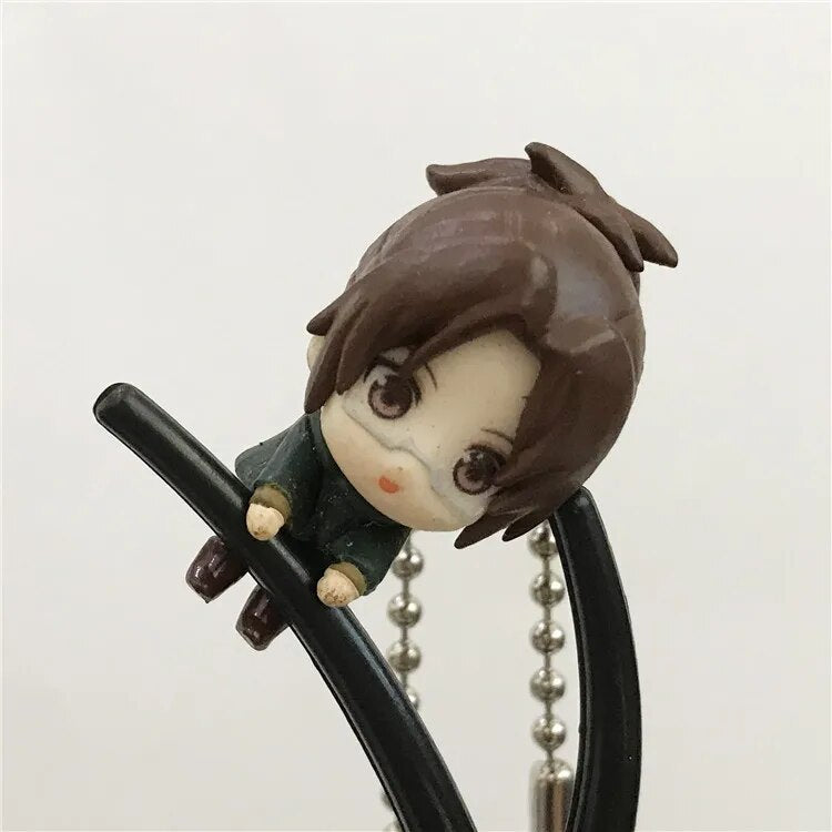 Action no Capsule Attack On Titan Mini Pendants Toys For Children Levi Armin Mikasa Eren The Giant Keyring Toys Collectible Gift