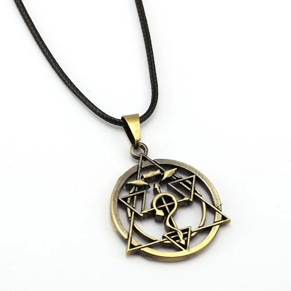 Anime Fullmetal Alchemist Choker Necklaces Homunculus Circle Pendants Men Women Gift Anime Jewelry Action Figure Cosplay Toys