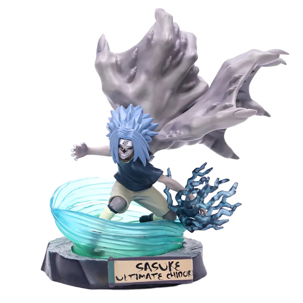 Figura de acción de Naruto Shippuden, modelo de Anime, Curse Mark Juin No Gyakushu Uchiha Sasuke Tidori GK, estatua de Pvc de 16cm, juguete coleccionable