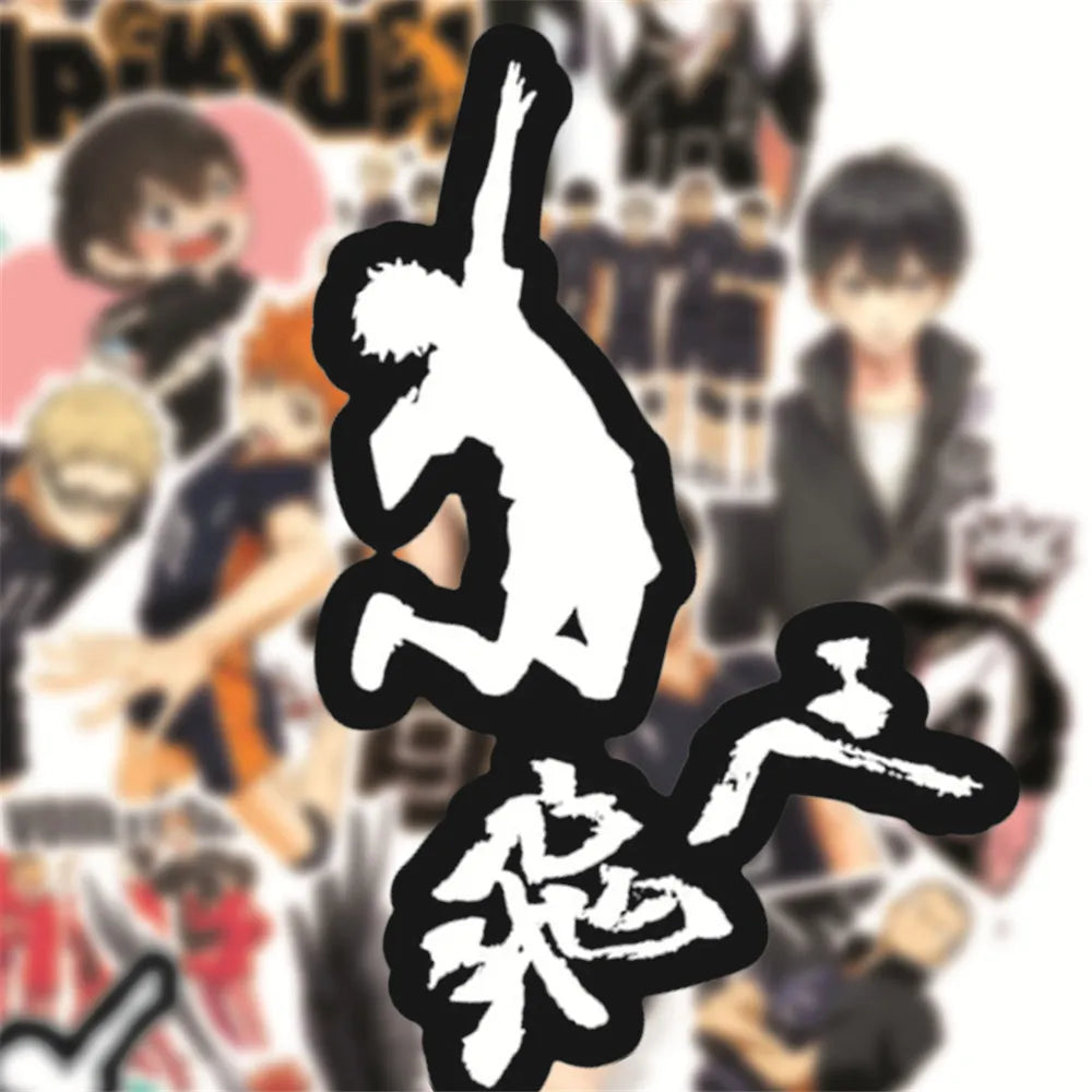 10/30/50PCS Haikyuu!! Anime Cartoon Stickers Travel Skateboard Suitcase Guitar Luggage Waterproof Decal Kids Graffiti Sticker