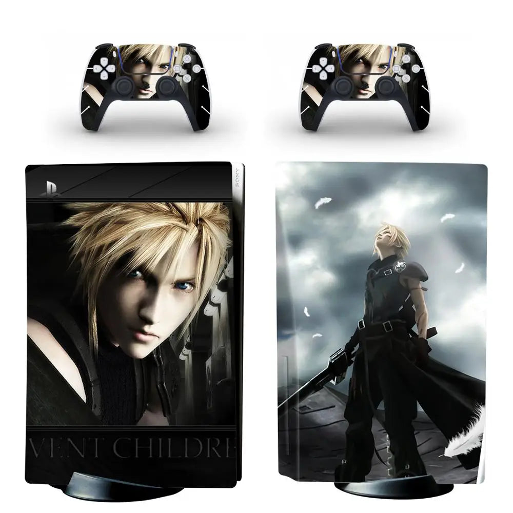 Final Fantasy PS5 Standard Disc Edition Skin Sticker Decal Cover for PlayStation 5 Console & Controller PS5 Skin Sticker Vinyl