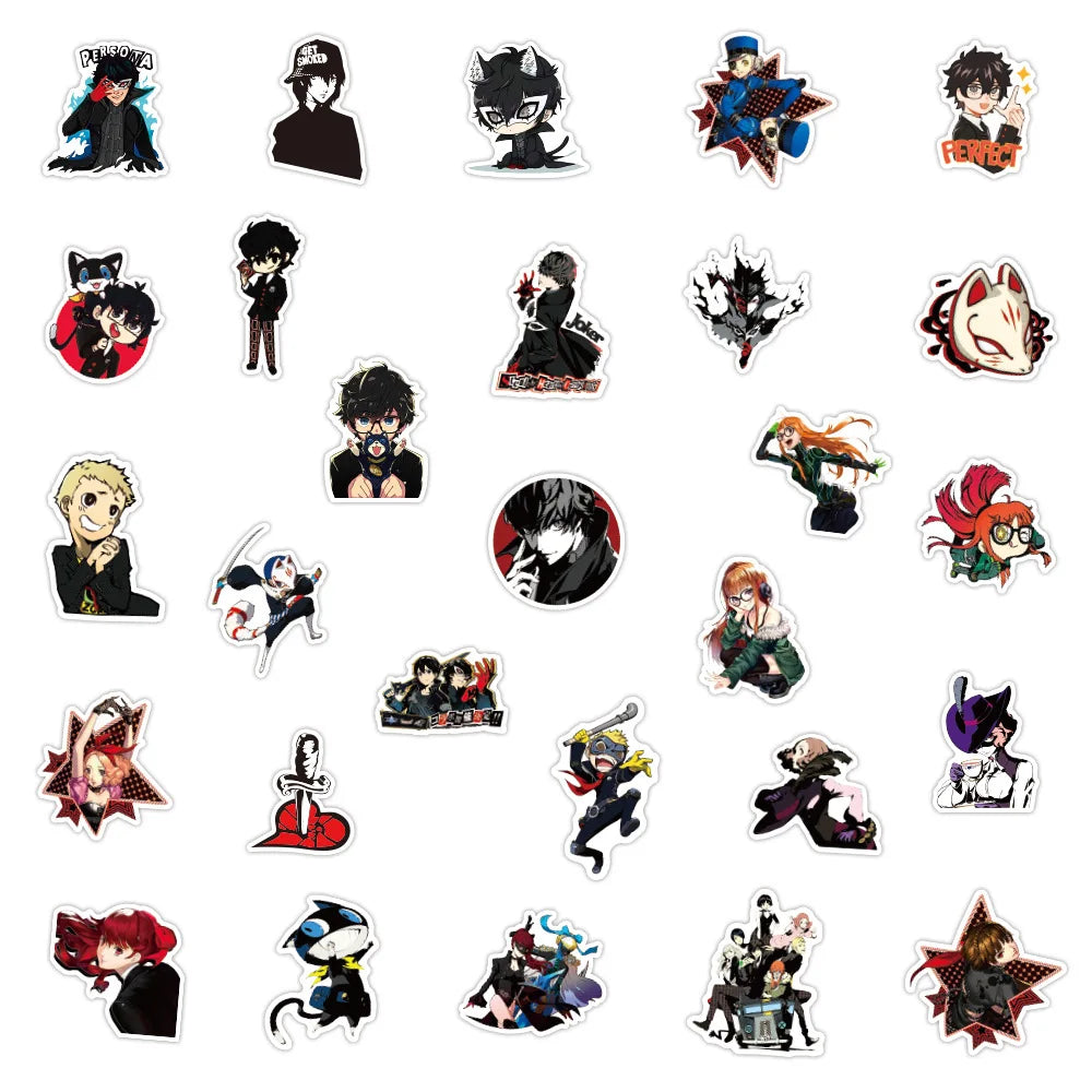 10/30/50PCS Persona 5 Anime Stickers Skateboard Fridge Guitar Laptop Motorcycle Luggage Classic Toy Cartoon Decals Sticker Toy