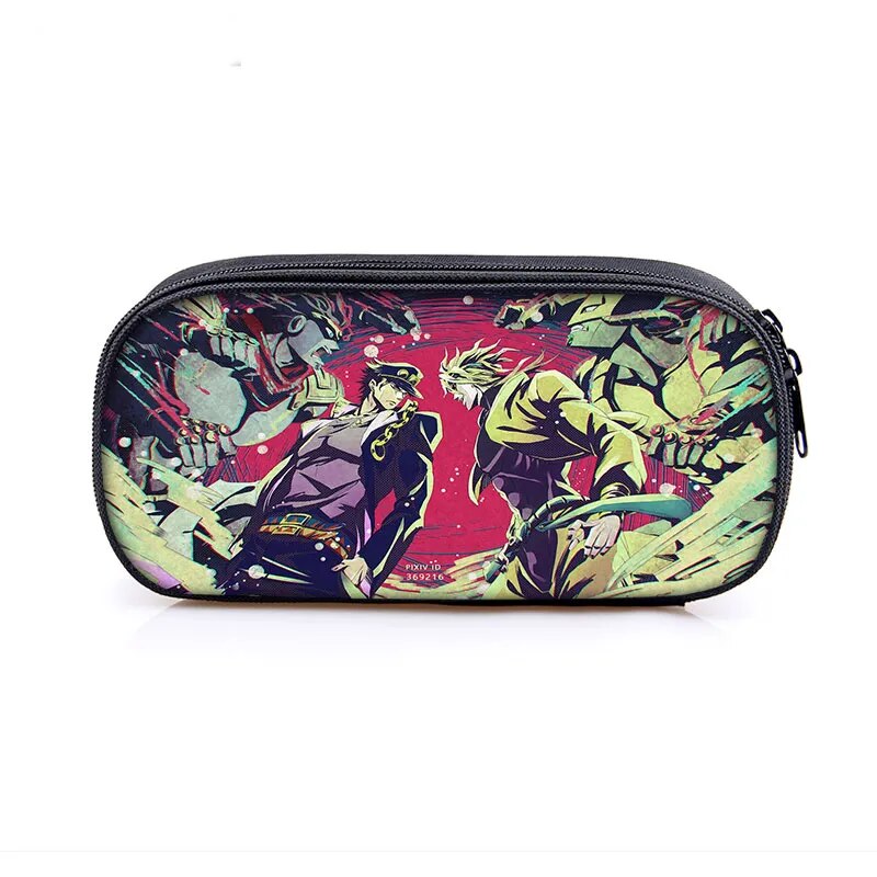 Estuches de cosméticos de Anime Jojo Bizarre Adventure/Killer Queen, portalápices, bolsa de papelería para niños y niñas, estuche para útiles escolares, bolsas