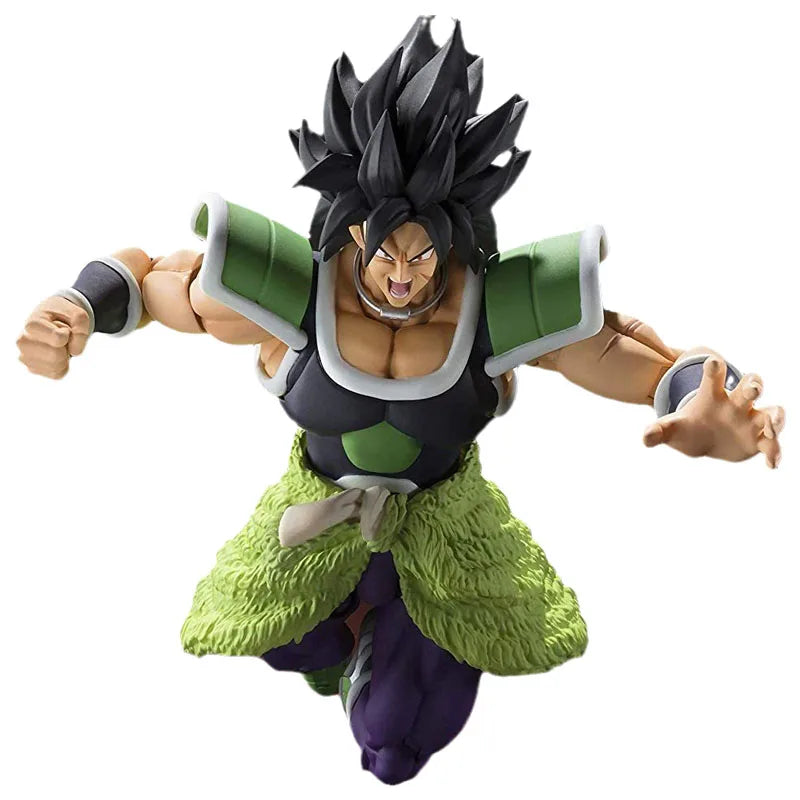 Original Bandai Tamashii Nations Dragon Ball Z Broly Super Saiyan S.h. Figuarts Doll Collection Action Figure Model Kids Toys