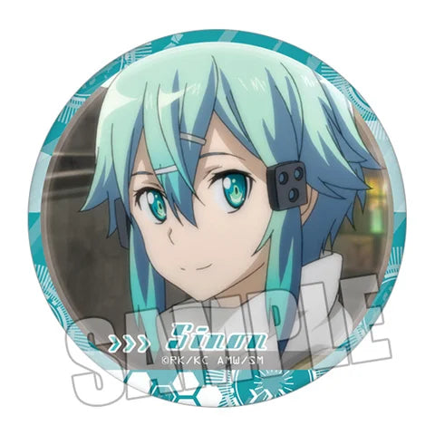 1pc 58mm Sword Art Online Asada Shino Kirigaya Suguha Cool Brooch badges