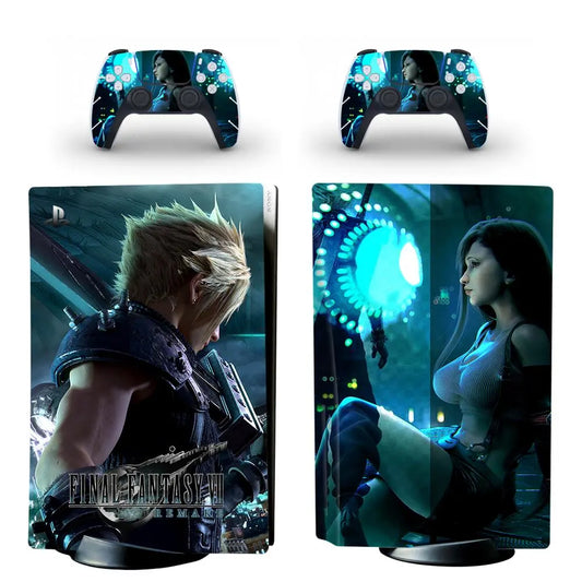 Final Fantasy PS5 Standard Disc Edition Skin Sticker Decal Cover for PlayStation 5 Console & Controller PS5 Skin Sticker Vinyl