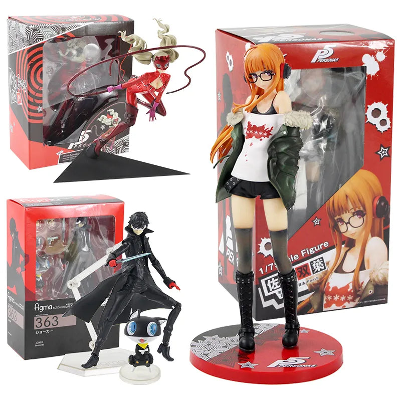 3styles 16-24cm Persona 5 Anne Takamaki Shujinkou Morgana Joker Futaba PVC Action Figure Model Toys