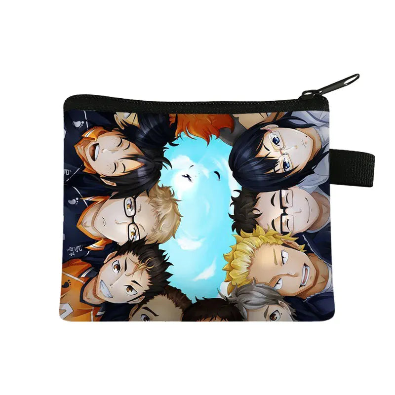 Anime Haikyuu! Coin Purse Oya Oya Oya Haikyuu Wallet Hinata Shoyo Hinata Fly High Money Bag Purse Women Card Holder Coin Bag