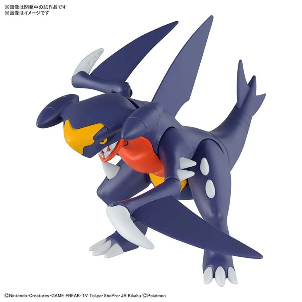 In Stock Bandai Pokemon Garchomp Plamo 48 Anime Figures Assembly Model 16Cm Action Collectible Figure Toys for Boys Gifts