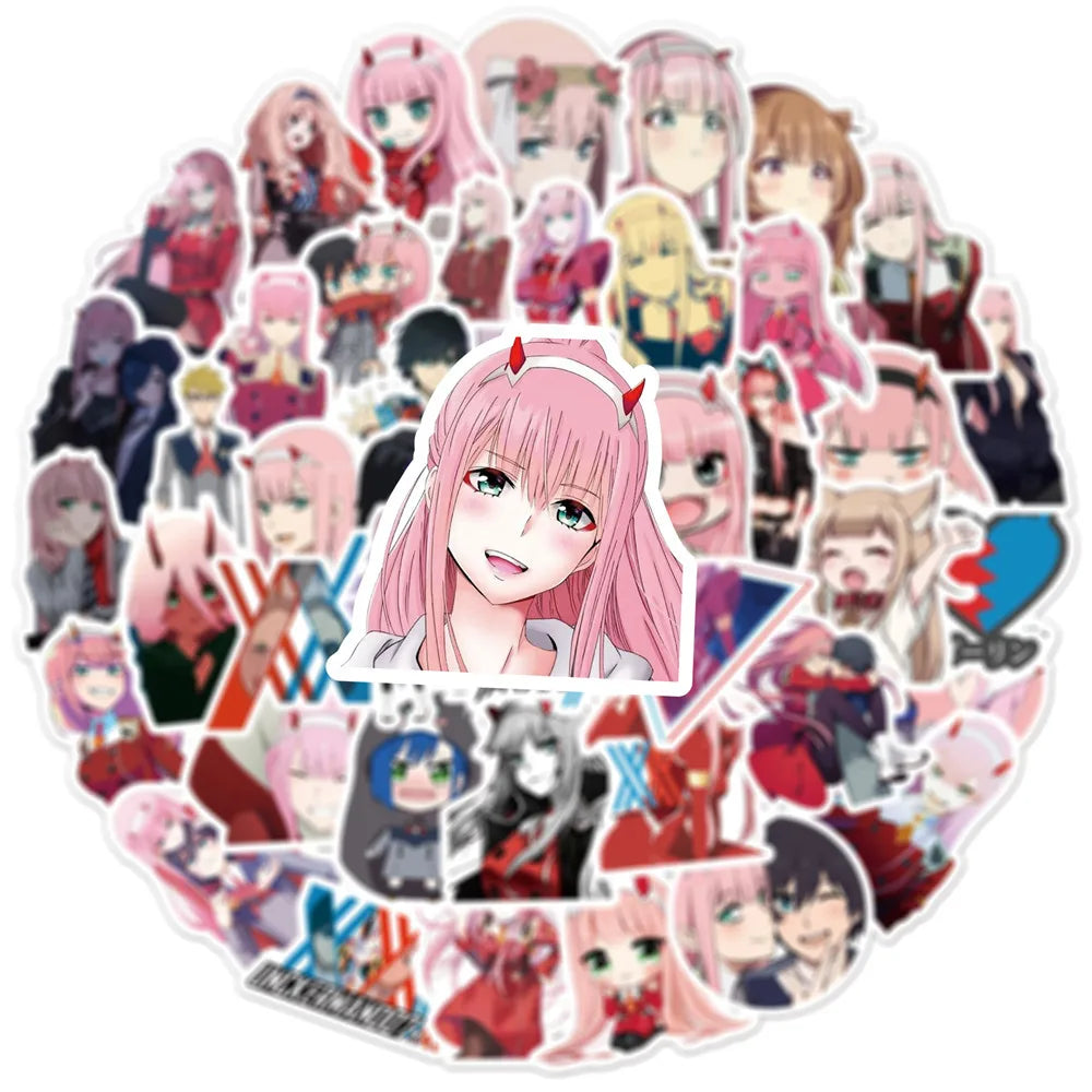 10/30/50PCS Anime DARLING in the FRANXX Cool Cartoon Stickers Skateboard Guitar Laptop Motorcycle Travel Luggage