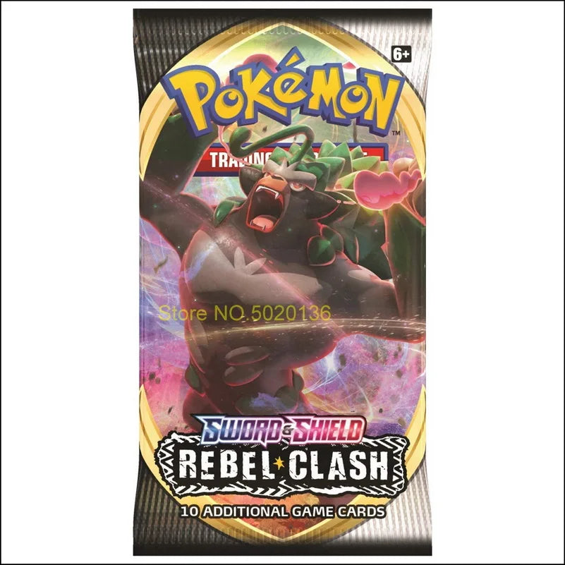 2020 Newest 324pcs Pokemon Cards TCG:Sword & Shield Rebel Clash Booster Box Collectible Trading Game