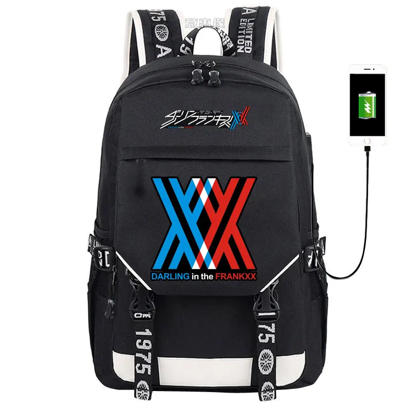 2020 New DARLING in the FRANXX Backpack 02 schoolbag Men Women Anime Student oxford high-capacity Bag unisex