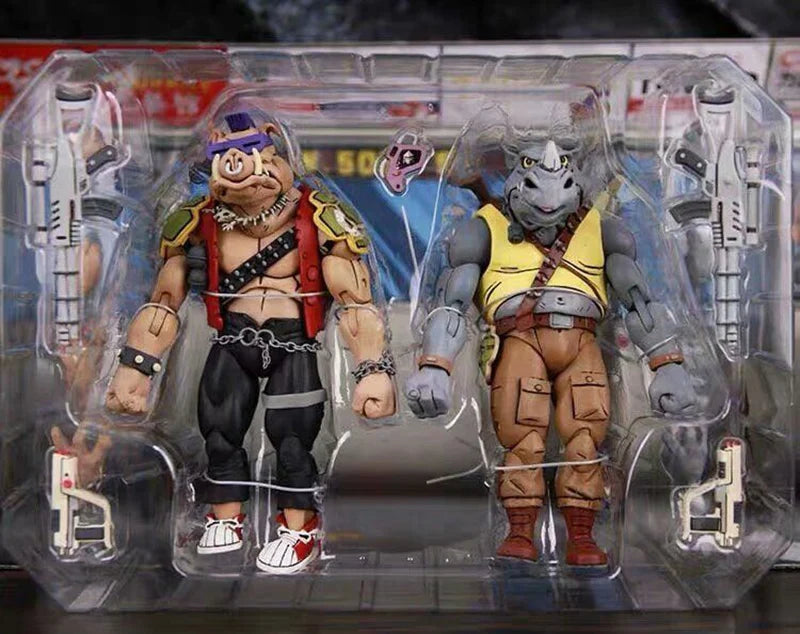 18cm NECA Action Figure Shredder Michelangelo Foot Solder Figure Shredder Donatello Krang Anime Bebop Rocksteady Turtle Figure