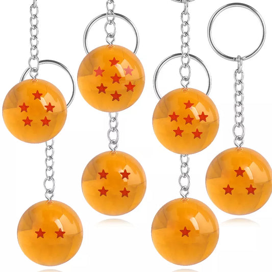 Llavero de la serie Dragon Ball de Anime, accesorios de colgantes, 1, 2, 3, 4, 5, 6, 7, estrella, bolas de dragón, llavero de Cosplay, colgante, soporte, juguetes, regalo