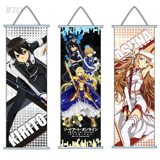 Sword Art Online Poster Game Poster Anime Posters Canvas Painting Wall Decor Posters Wall Art Pictures for Living Home Decor