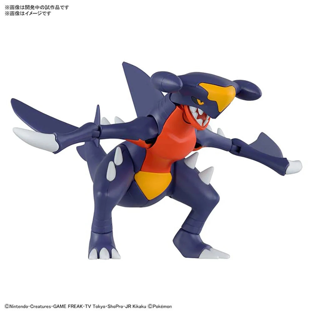 In Stock Bandai Pokemon Garchomp Plamo 48 Anime Figures Assembly Model 16Cm Action Collectible Figure Toys for Boys Gifts