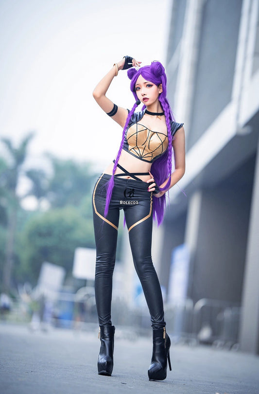 Uniforme de Cosplay de League of Legends KDa equipo femenino Kasha Rap mujer adulta como mujer Lol Ali Cos ropa conjunto completo de Anime para mujer