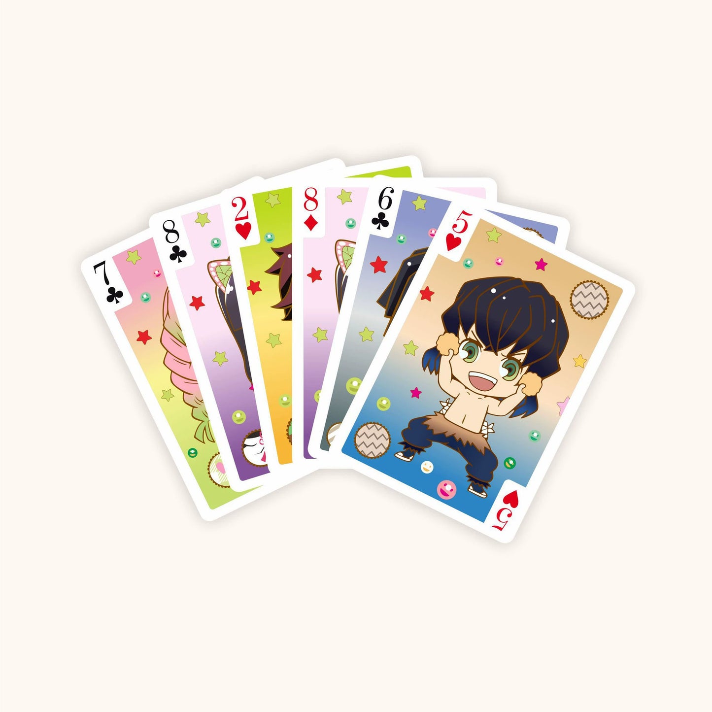 Kimetsu No Yaiba Children's Creative Playing Cards Cartoon Fun Card Board Game Numbers Card Tanjirou Nezuko.